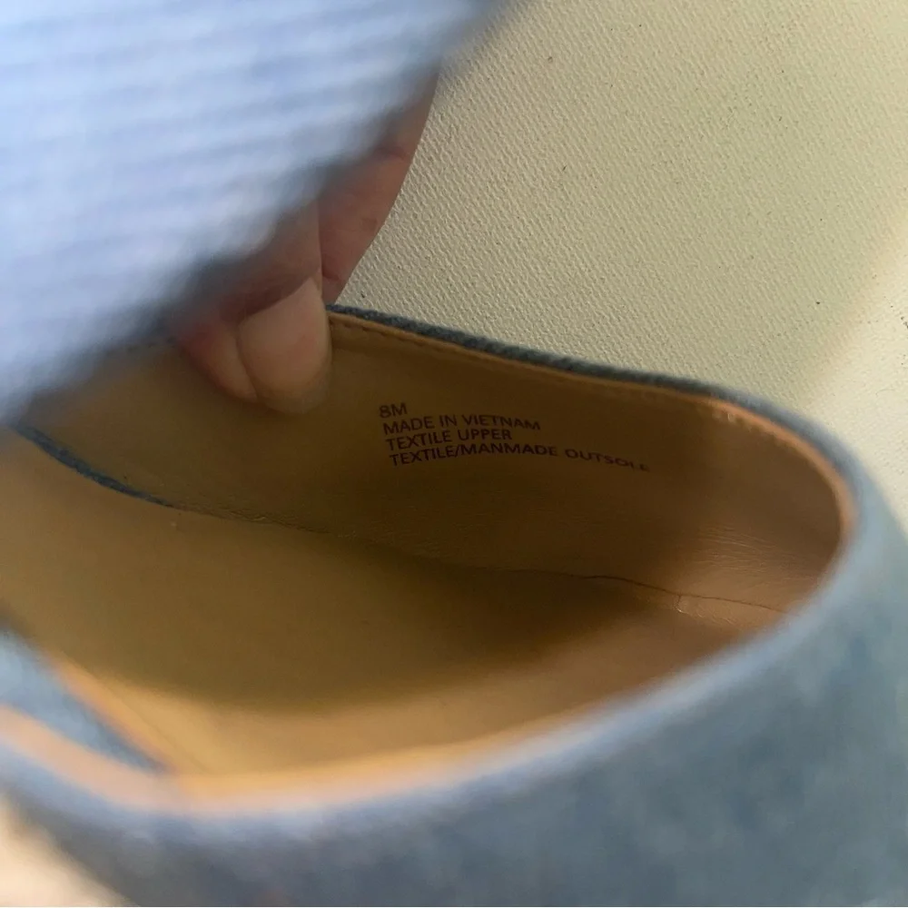 Talbots LYNDSAY D'ORSAY ESPADRILLE WEDGES -‎ DENIM